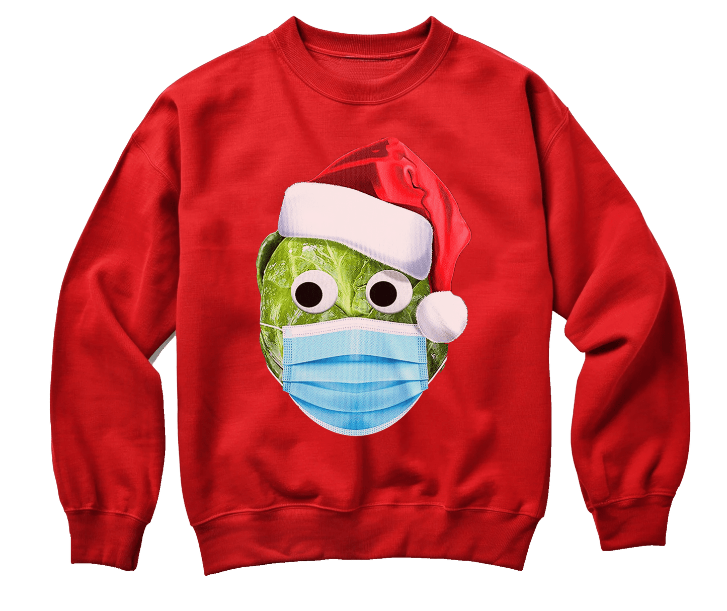 Brussels-Sprout-Mask Sweatshirt