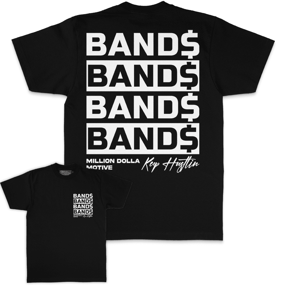 Bands Bands Bands - Black T-Shirt