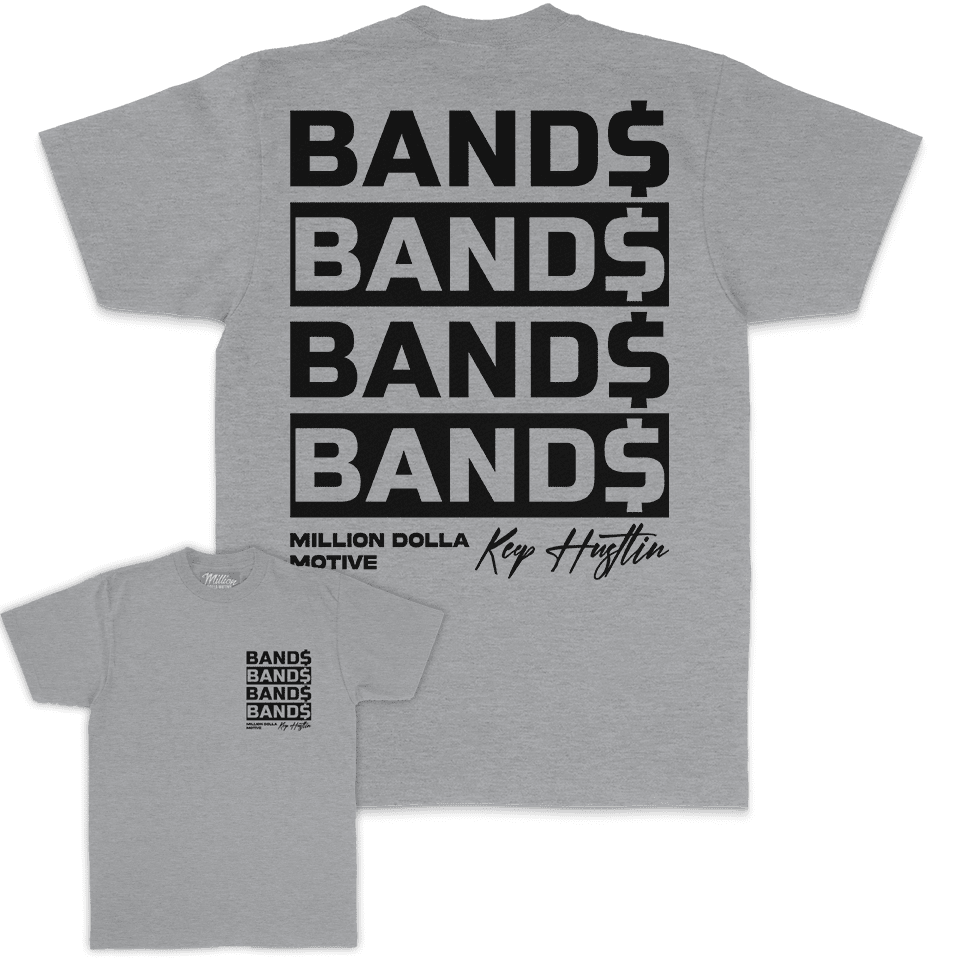 Bands Bands Bands - Heather Grey T-Shirt