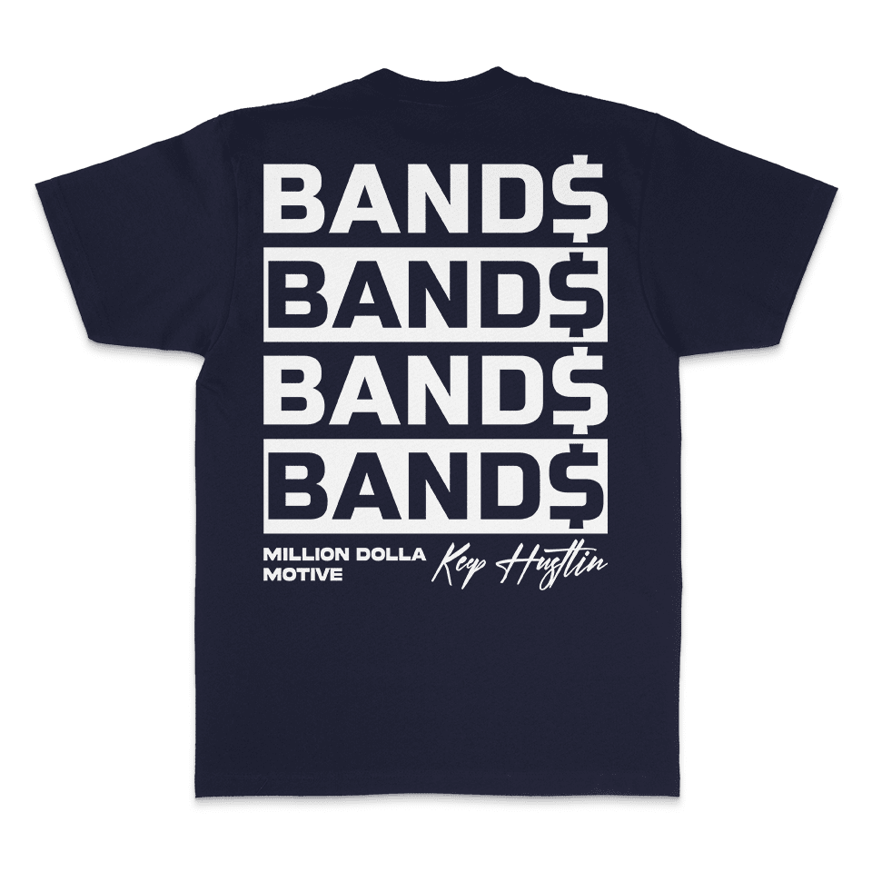 Bands Bands Bands - Navy T-Shirt