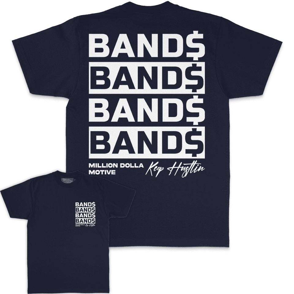Bands Bands Bands - Navy T-Shirt