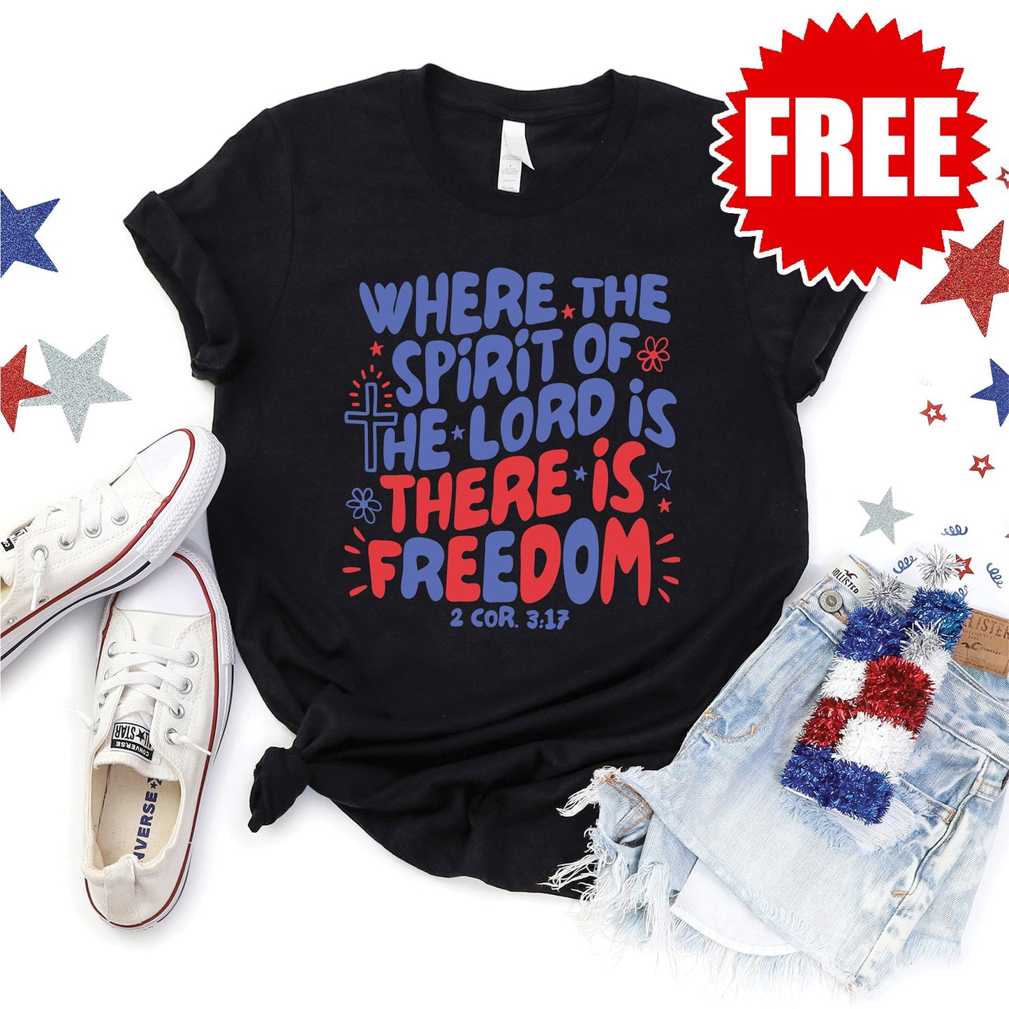 There Is Freedom Tee - Black - 0