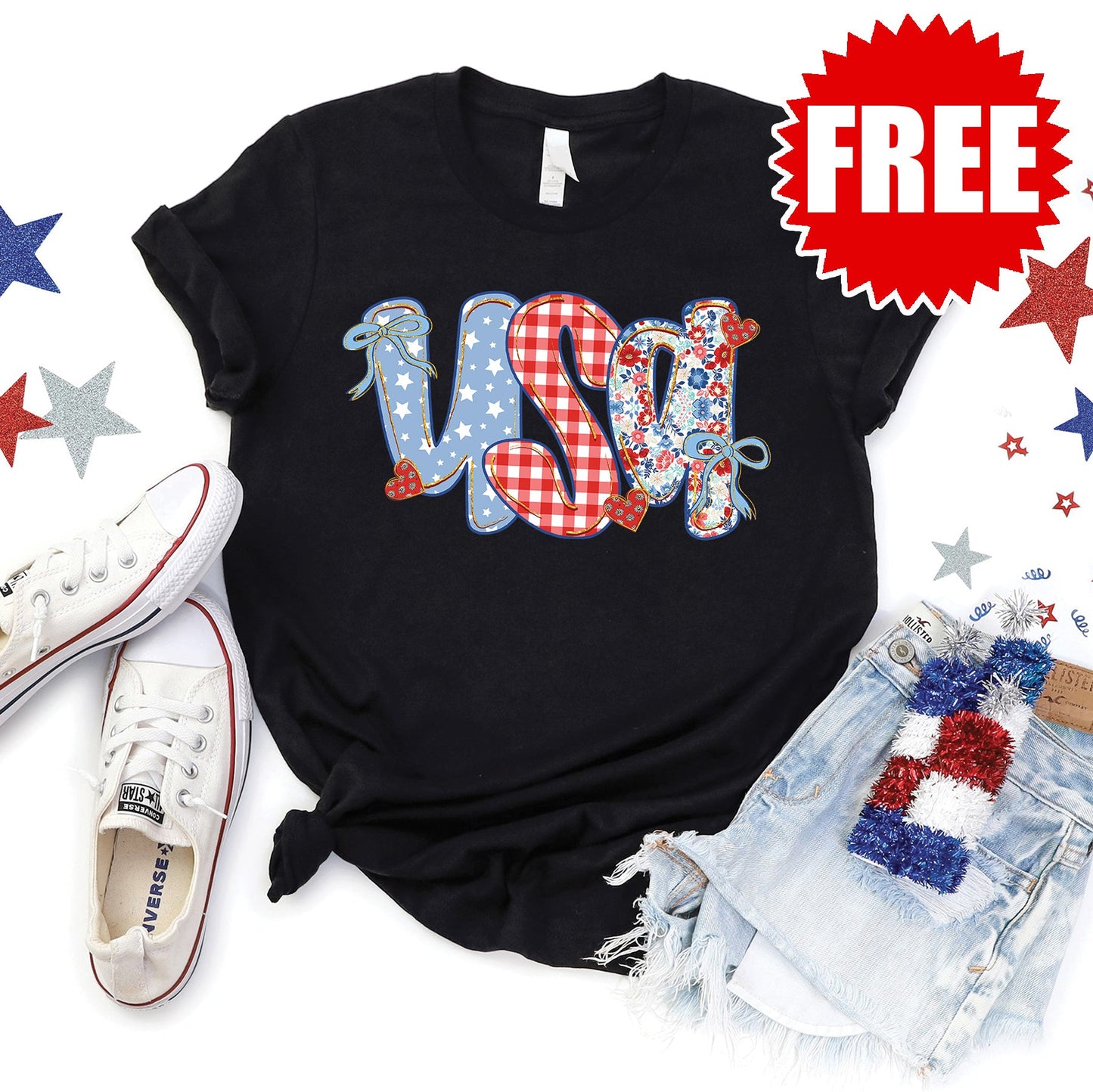 USA Tee - Black - 0 Style001