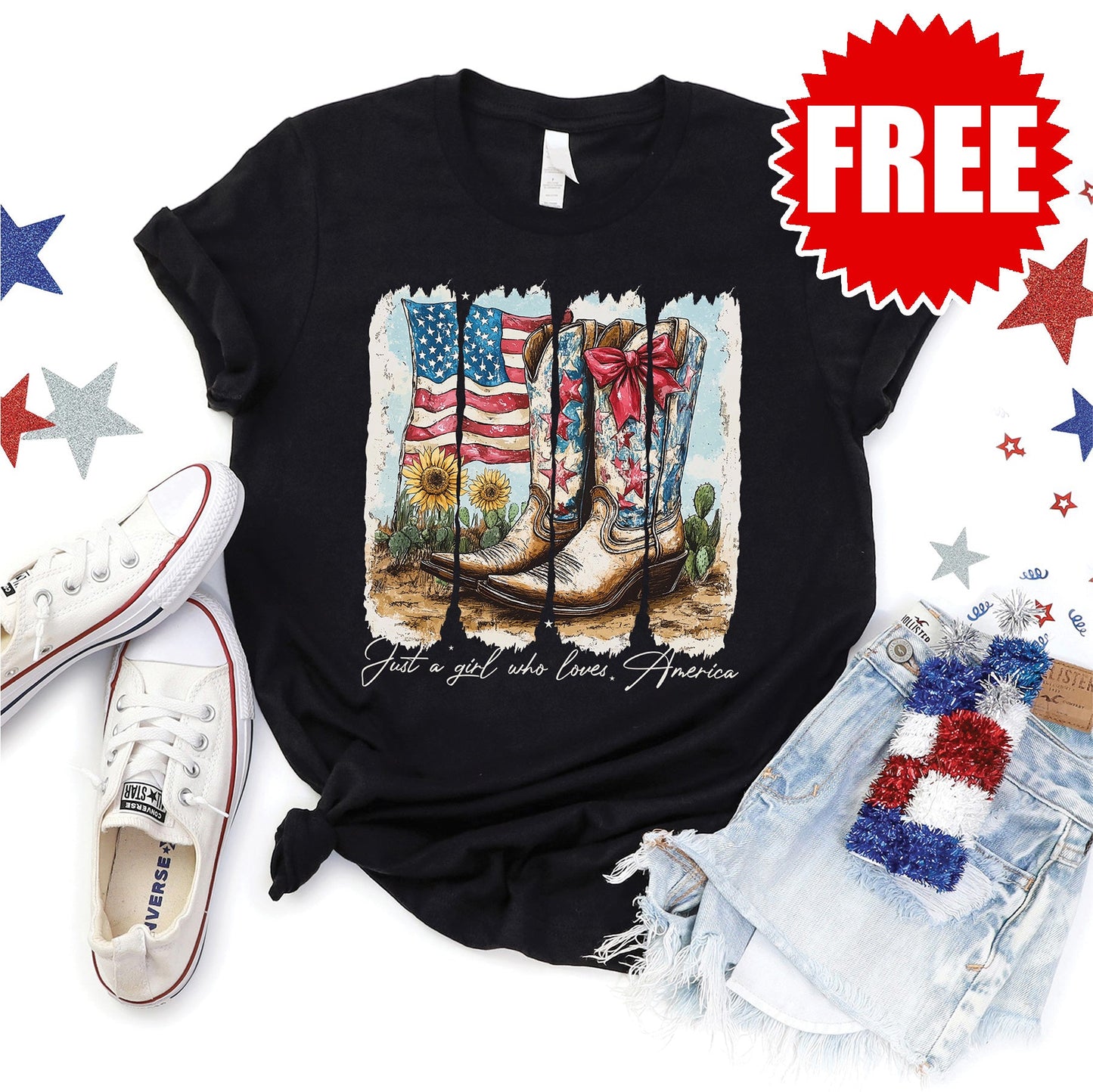Boots Tee - Black - 0