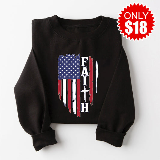 American Faith Crewneck Sweatshirt - Black