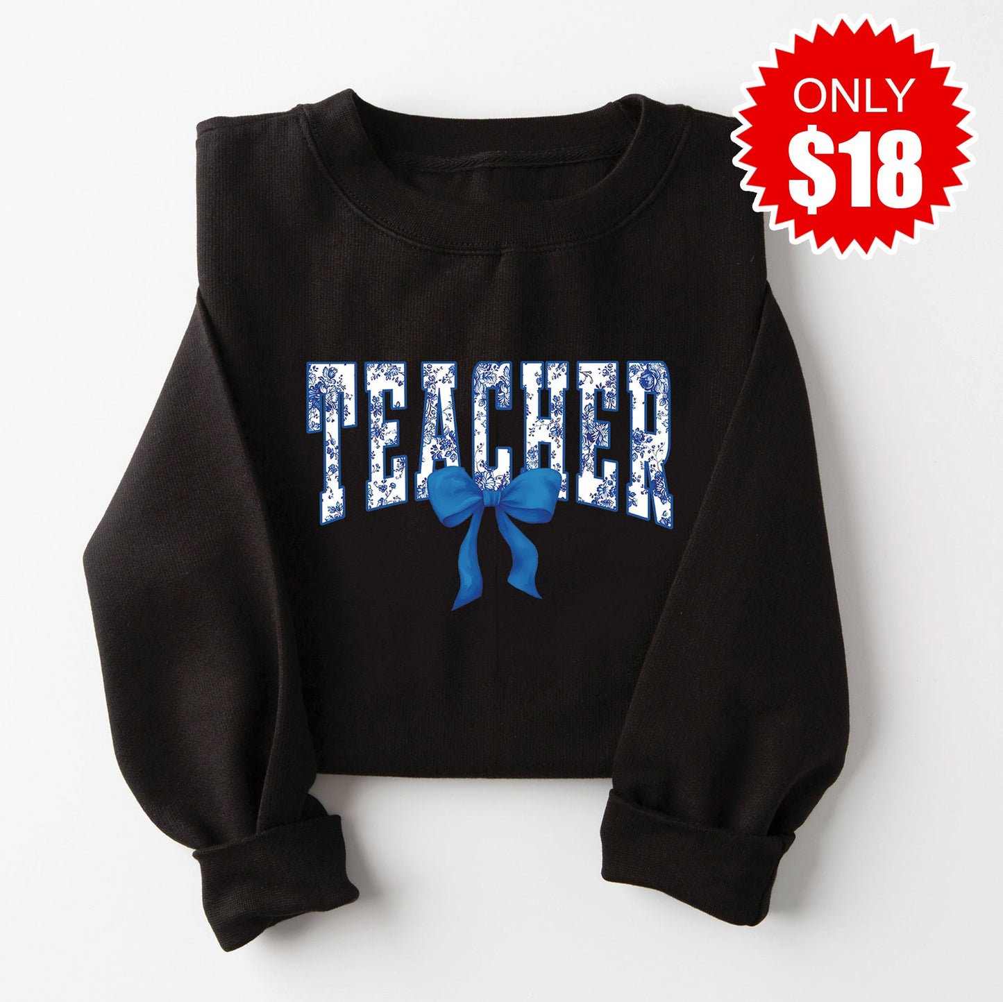Teacher Varsity Sweatshirt - Heather Black - 18