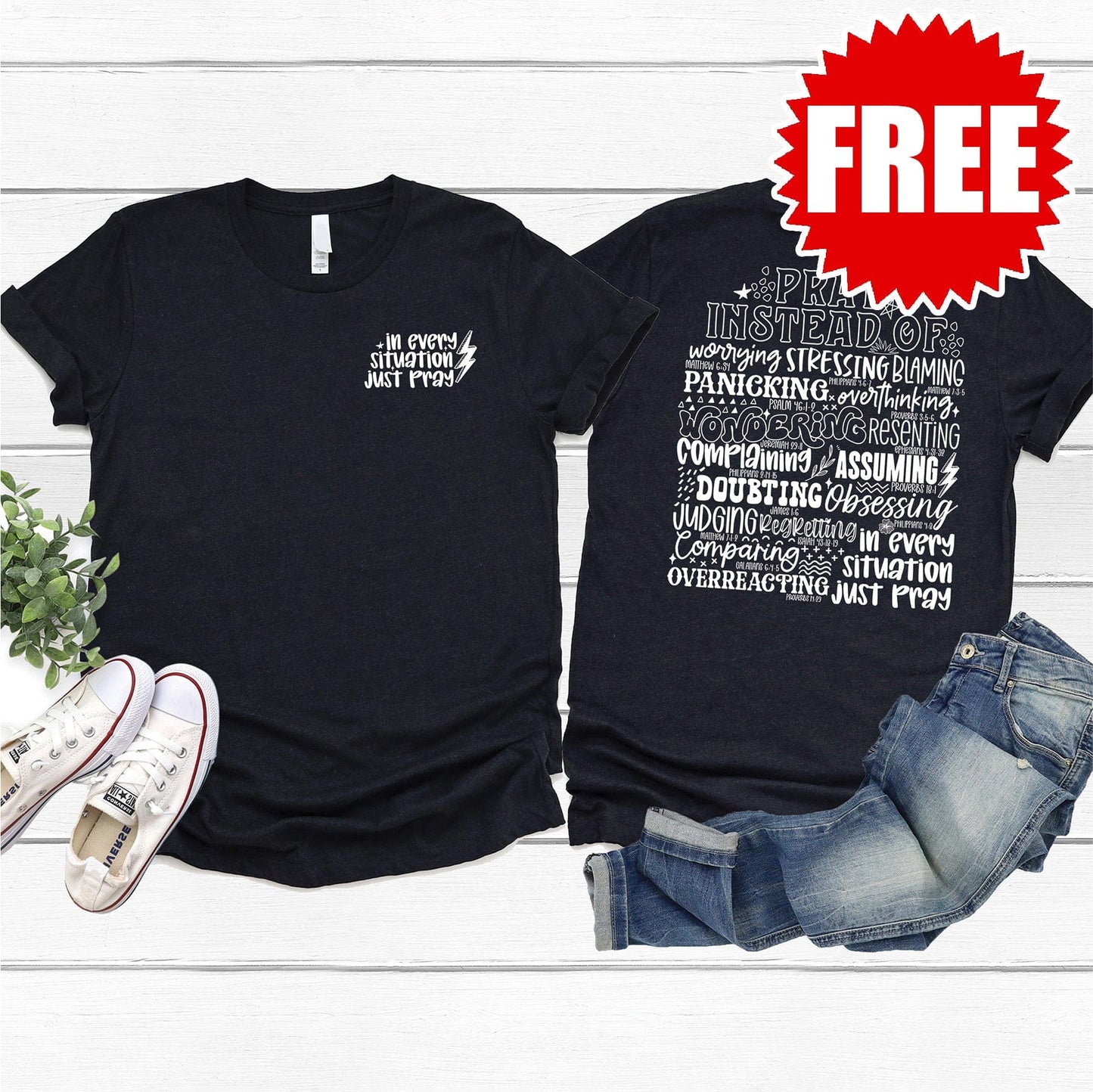 Just Pray Tee - Black