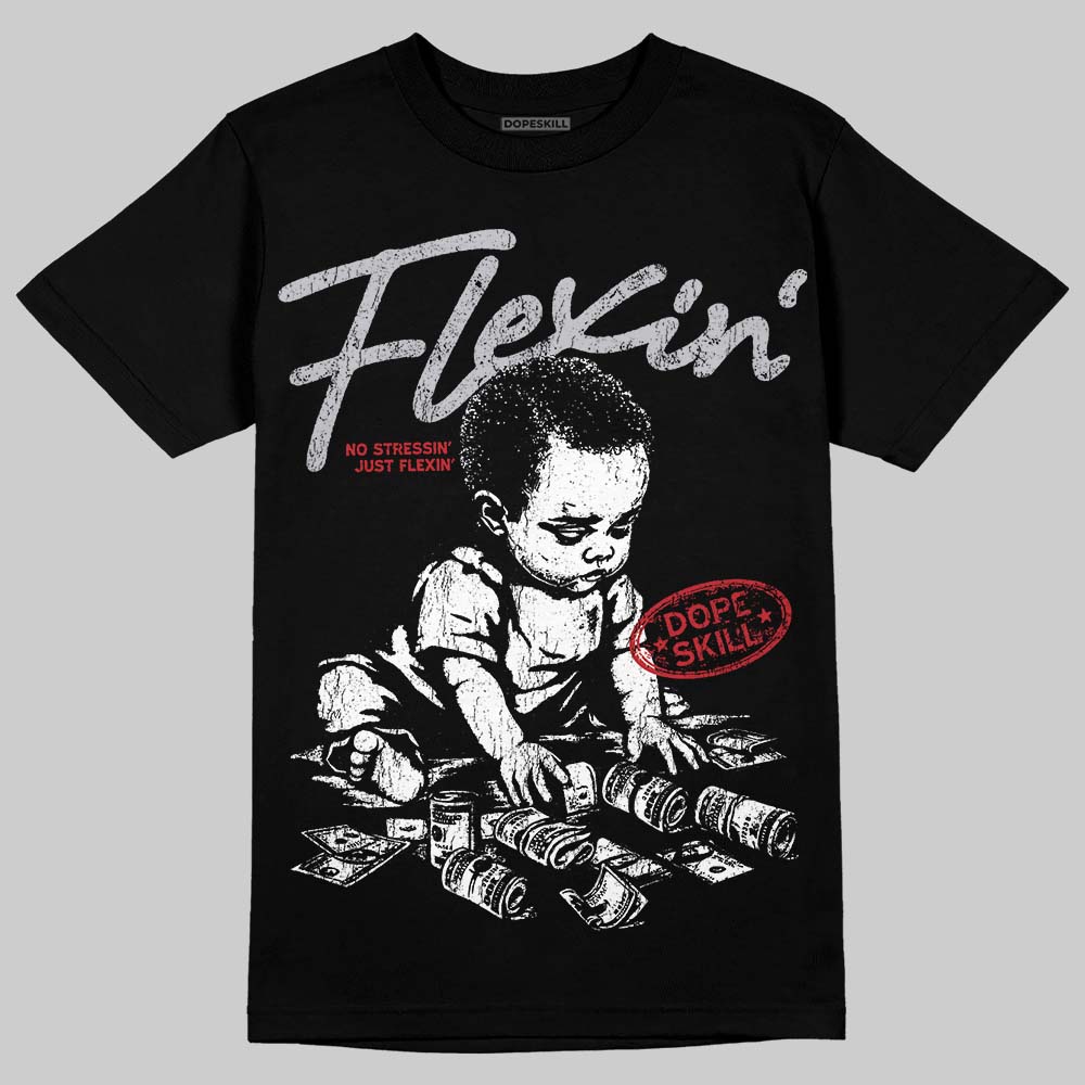 Black Metallic Reimagined 5s DopeSkill T-Shirt Flexin' Graphic