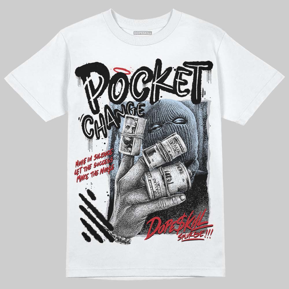 Black Metallic Reimagined 5s DopeSkill T-Shirt Pocket Change Graphic