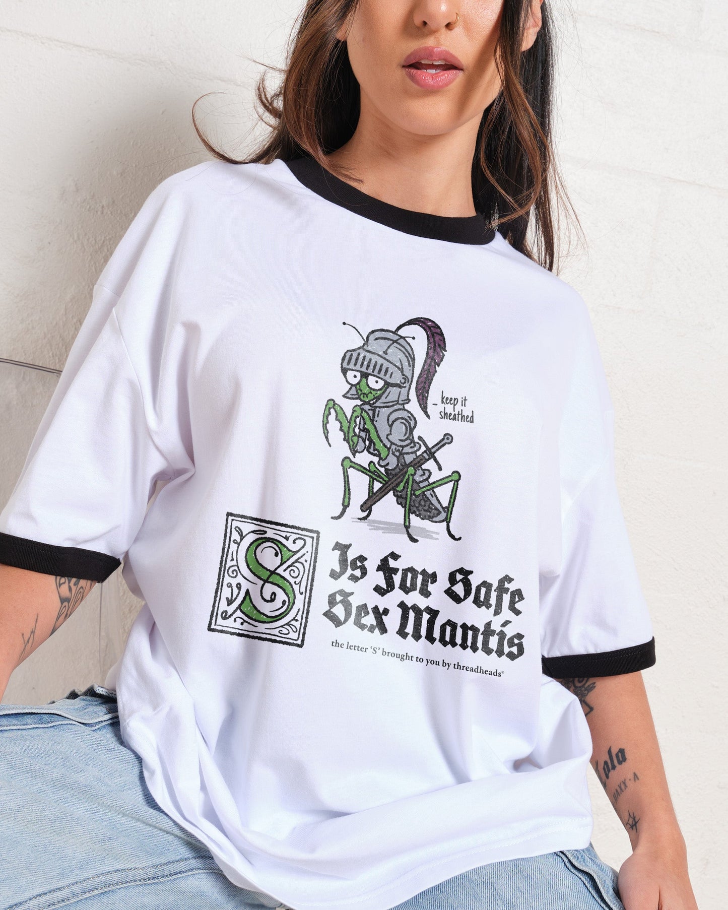 S is for Safe Sex Mantis T-Shirt