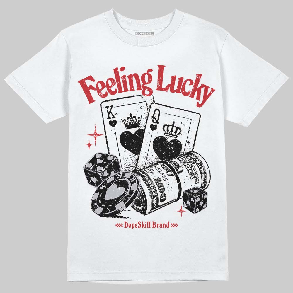 Black Metallic Reimagined 5s DopeSkill T-Shirt Feeling Lucky Graphic