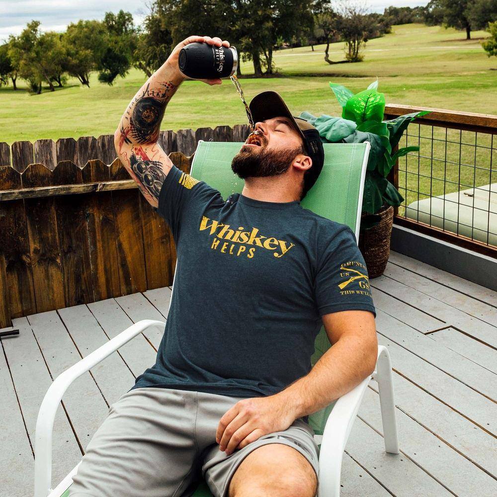 Whiskey Helps‚Ñ¢  T-Shirt - Midnight Navy