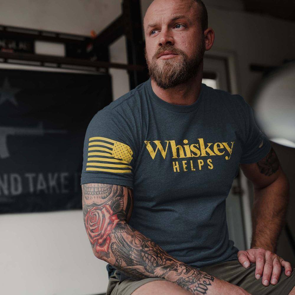 Whiskey Helps‚Ñ¢  T-Shirt - Midnight Navy