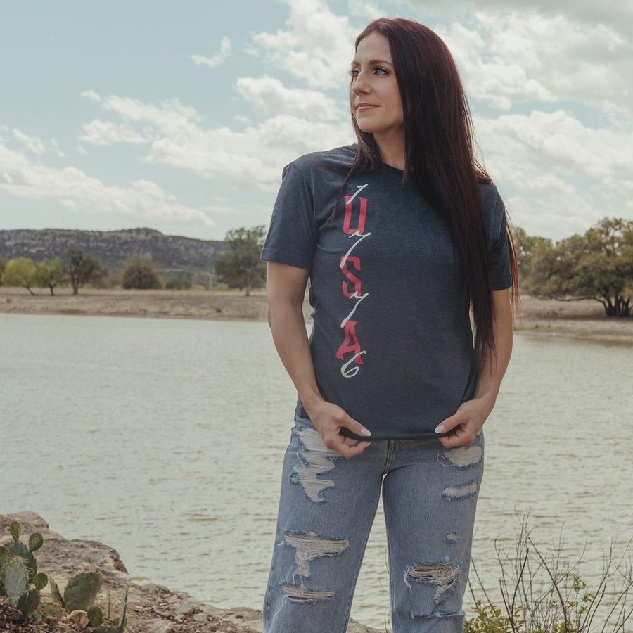 Women's USA 1776 Boyfriend Fit T-Shirt - Midnight Navy