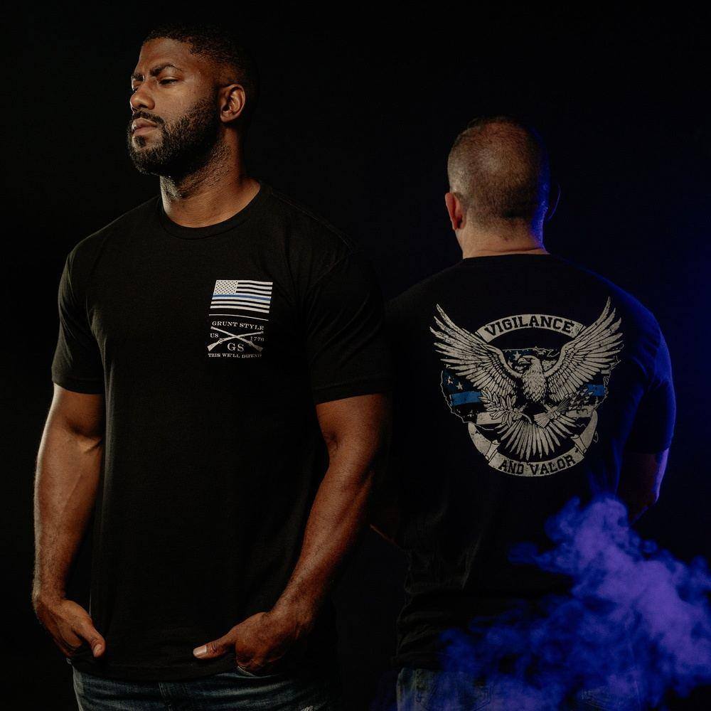 Vigilance and Valor T-Shirt - Black