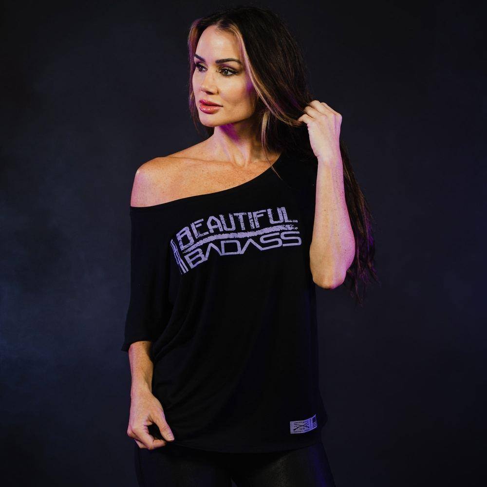 Women's Beautiful Badass Slouchy T-Shirt - Black