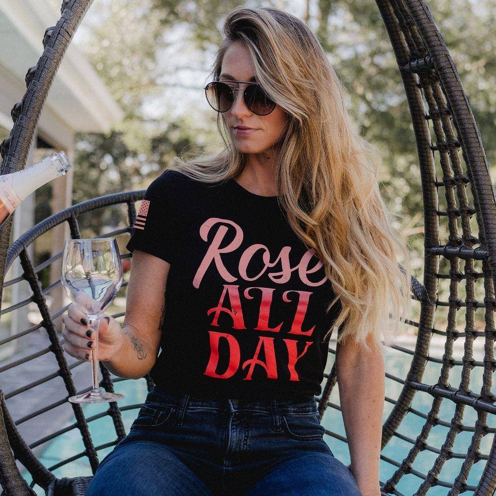 Women's Ros√© All Day Slim Fit T-Shirt - Black