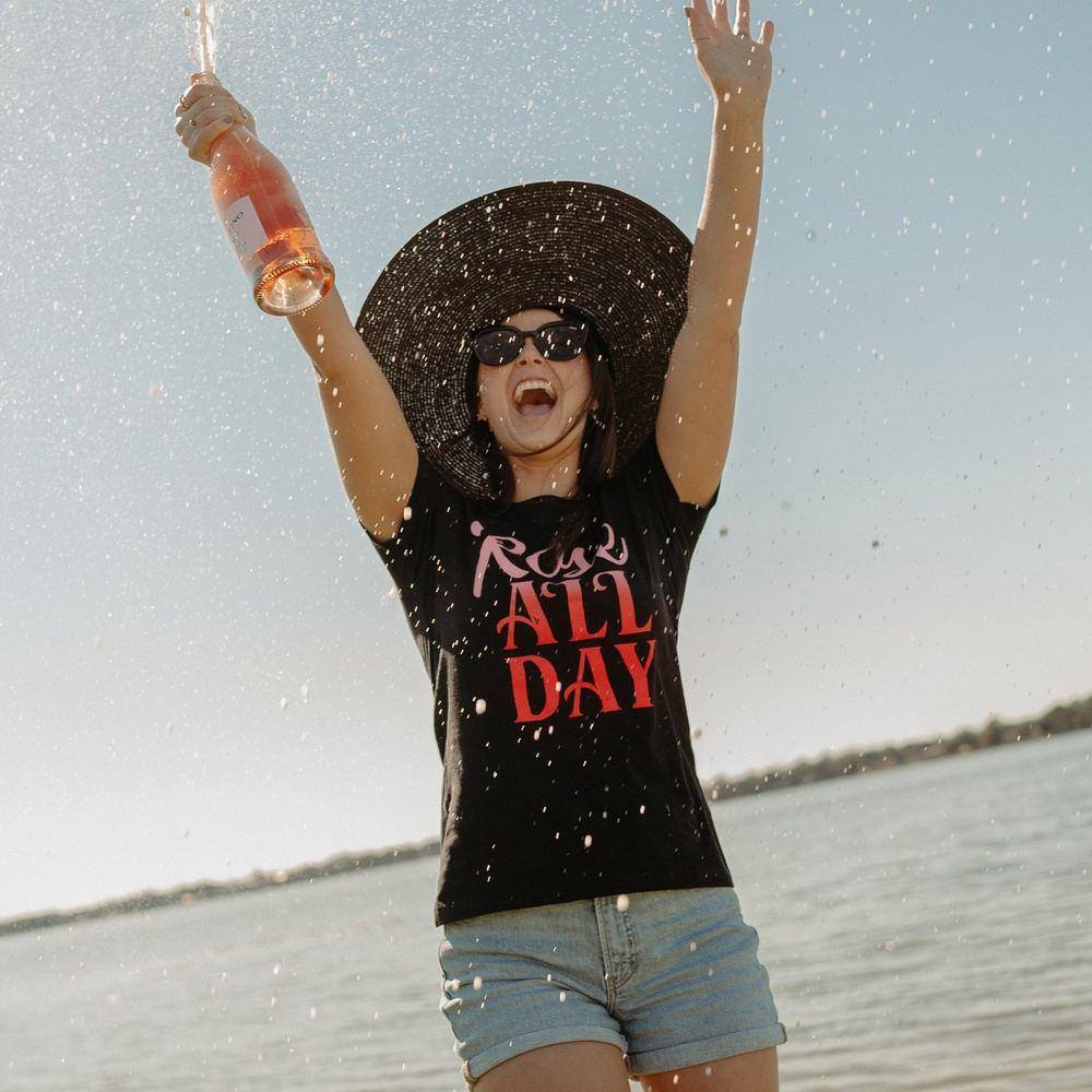 Women's Ros√© All Day Slim Fit T-Shirt - Black