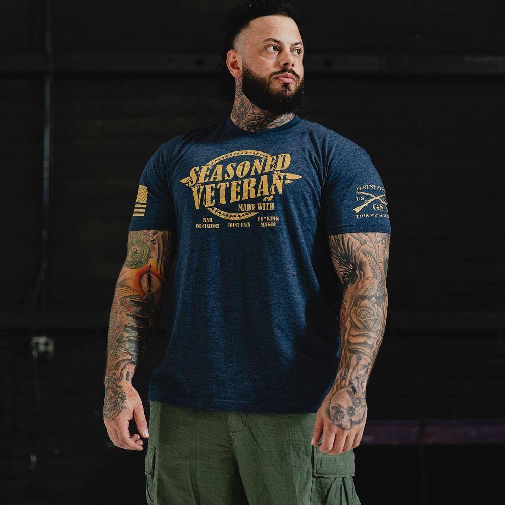 Seasoned Veteran T-Shirt - Midnight Navy