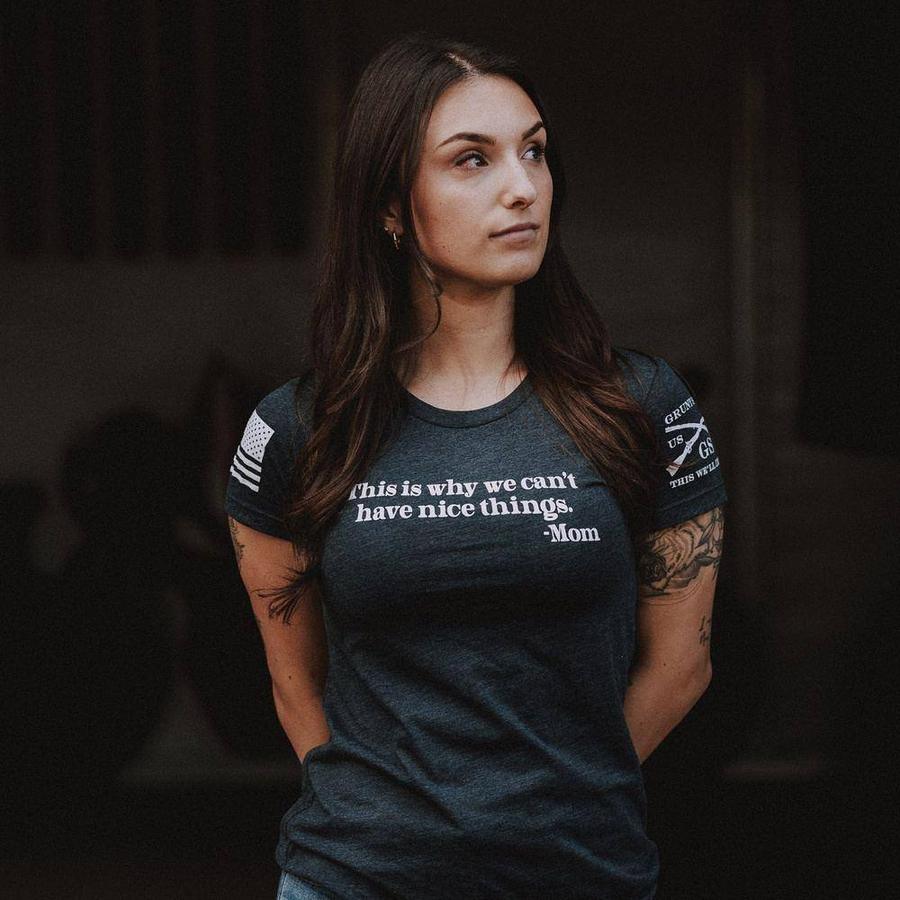 Women's Can't Have Nice Things Slim Fit T-Shirt - Midnight Navy