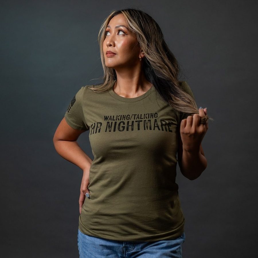 Women's HR Nightmare Slim Fit T-Shirt - Military Green