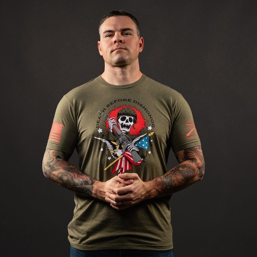 Death Before Dishonor T-Shirt - Military Green