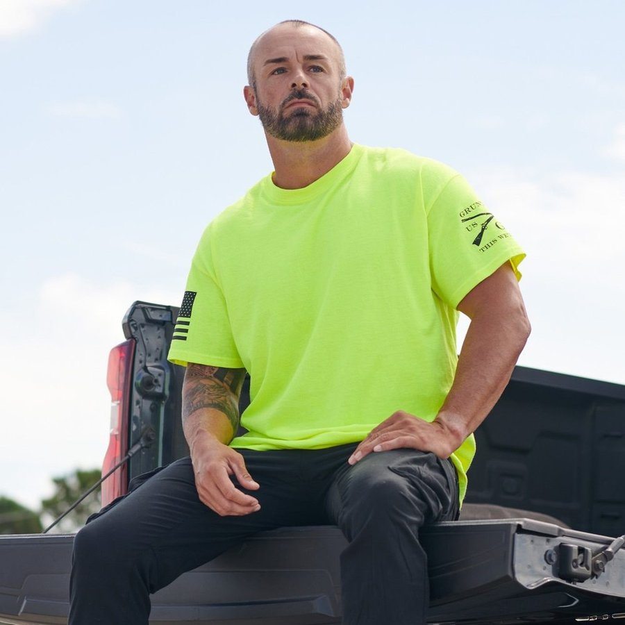 Basic T-Shirts - Safety Green - 3 Pack