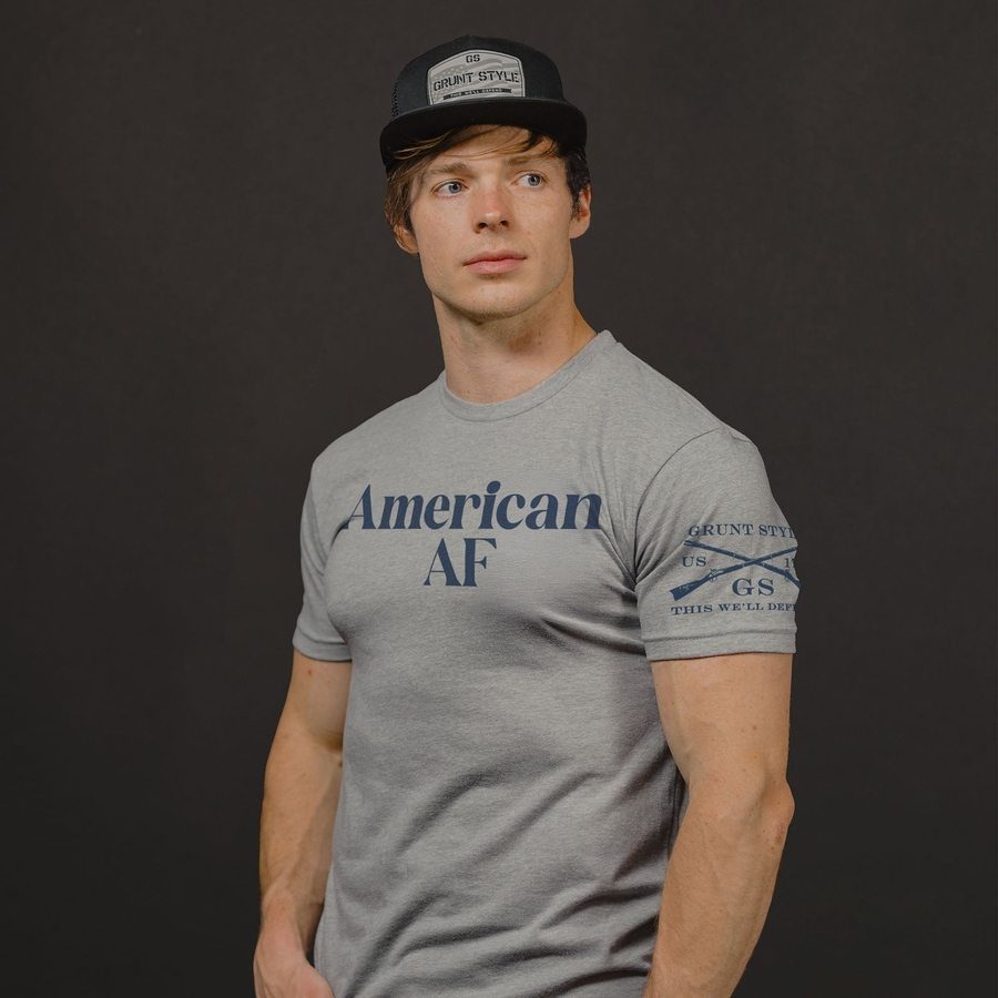 American AF T-Shirt - Dark Heather Gray