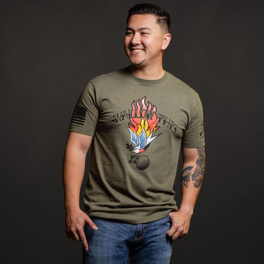 Swallow This T-Shirt - Military Green