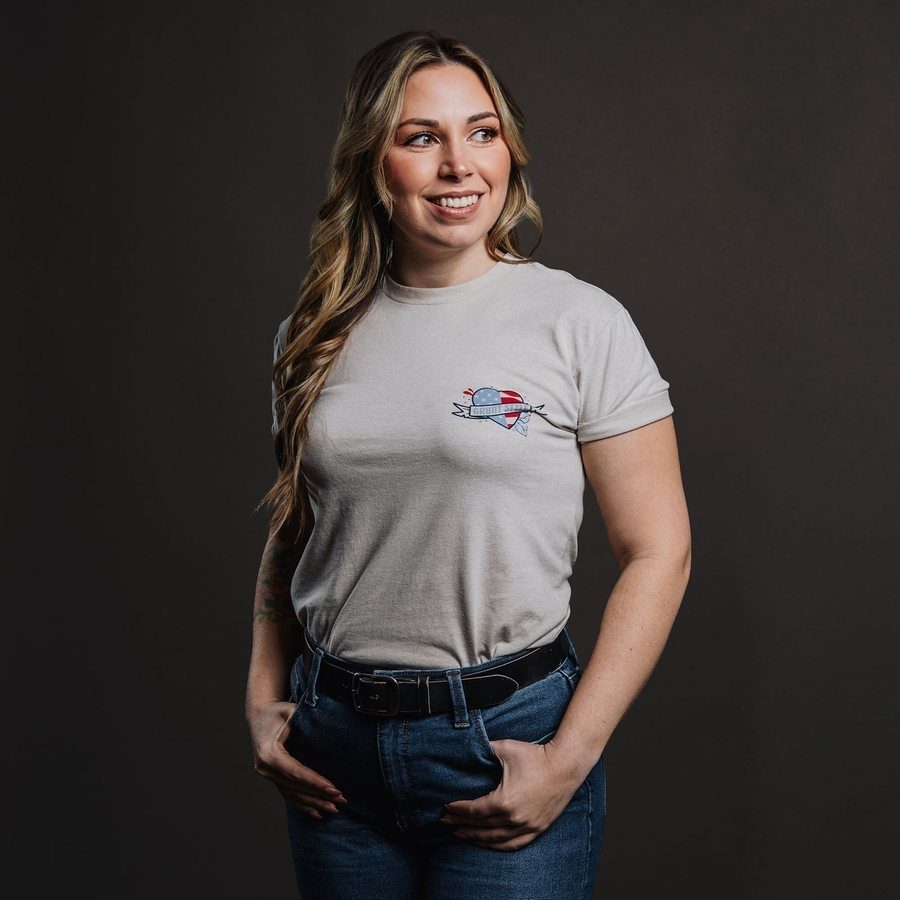 Women's One Flag Boyfriend Fit T-Shirt - Sand