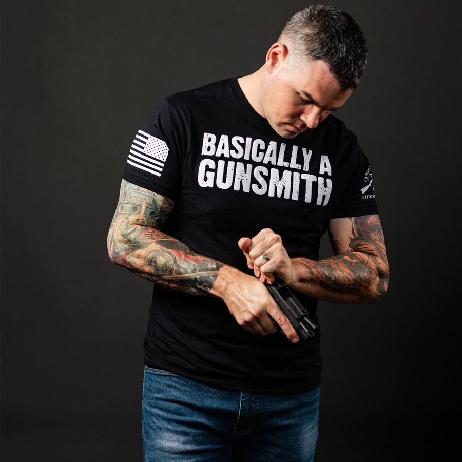 Basically A Gunsmith T-Shirt - Black