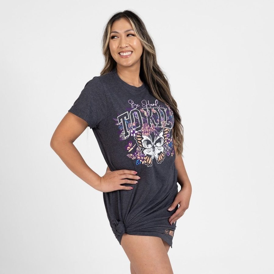 Women's Hard To Kill Shirt Dress - Charcoal