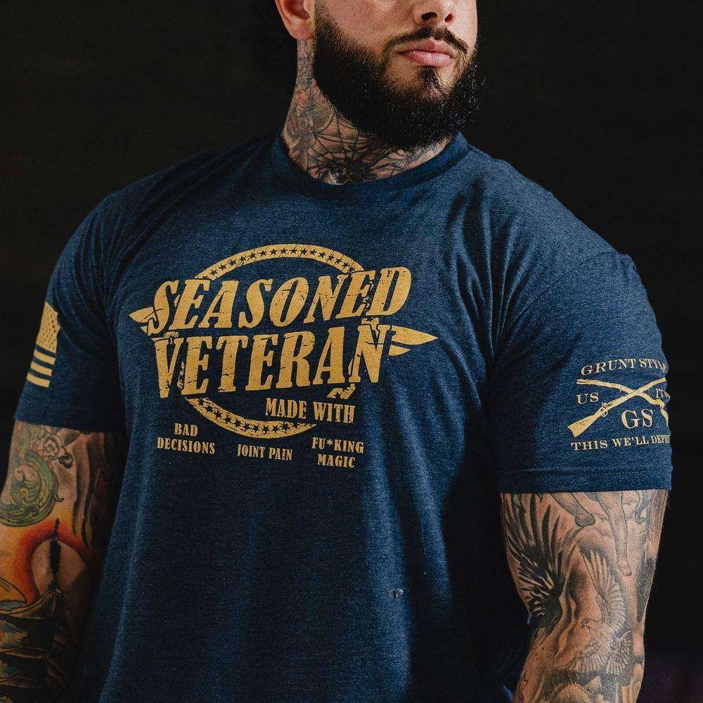 Seasoned Veteran T-Shirt - Midnight Navy