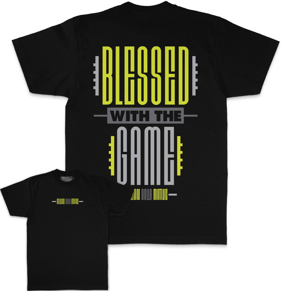 Blessed With The Game - Black T-Shirt