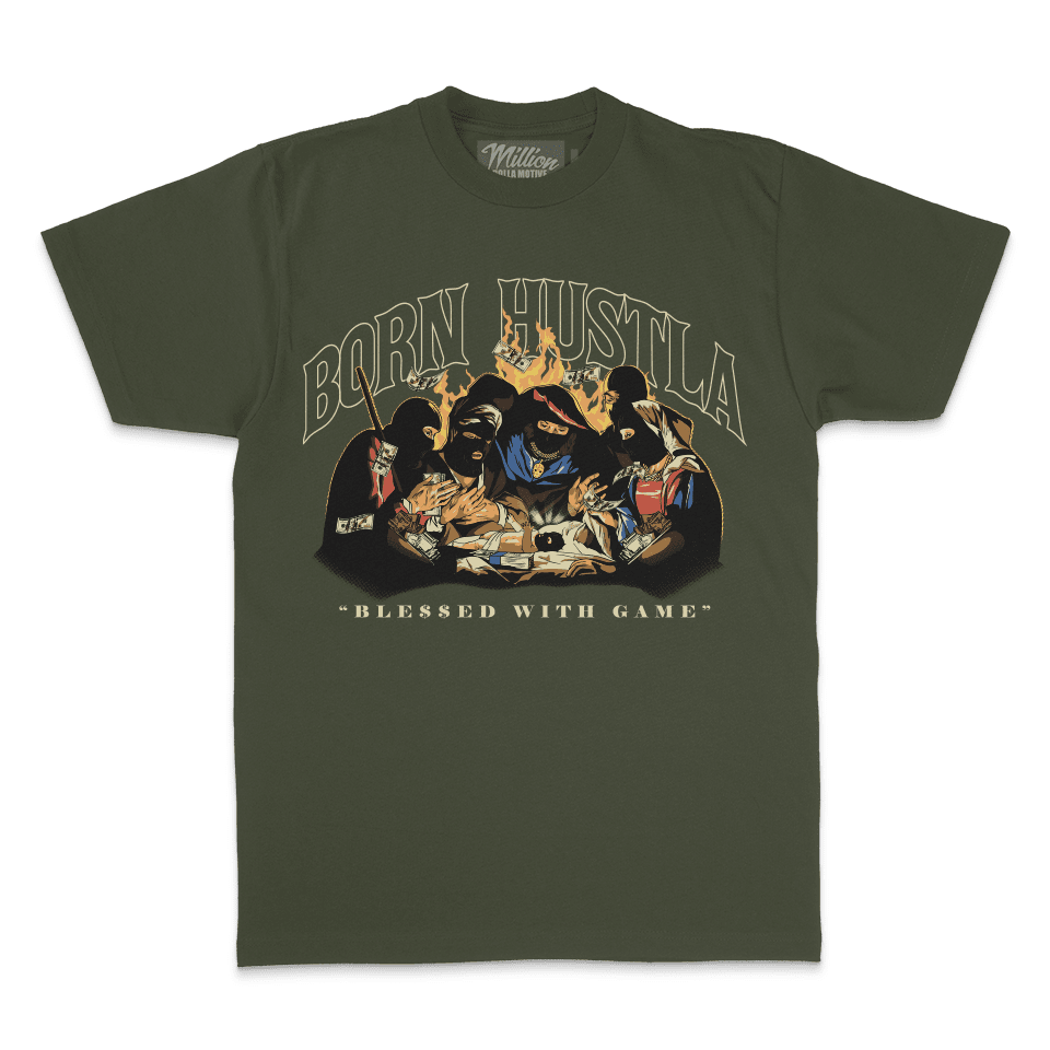 Born Hustla - Olive T-Shirt