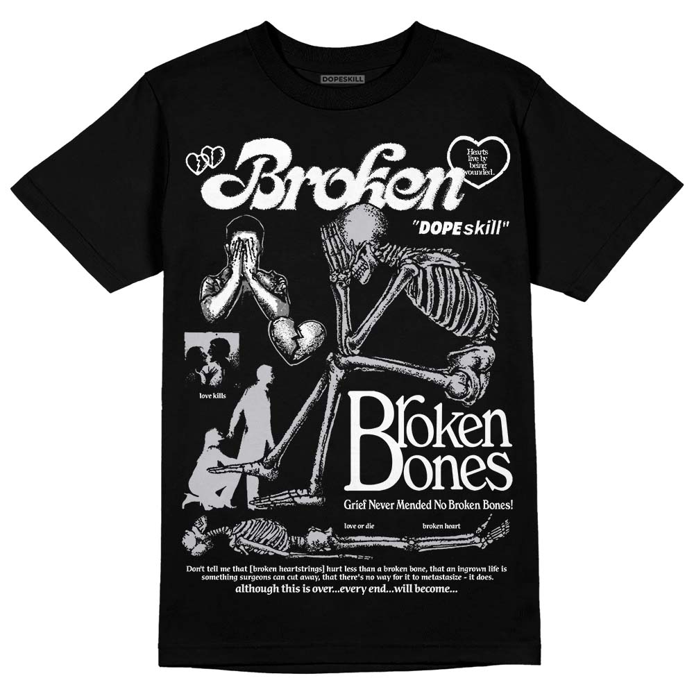 Grey Collection DopeSkill T-Shirt Broken Bones Graphic