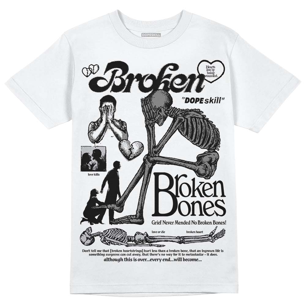 Grey Collection DopeSkill T-Shirt Broken Bones Graphic
