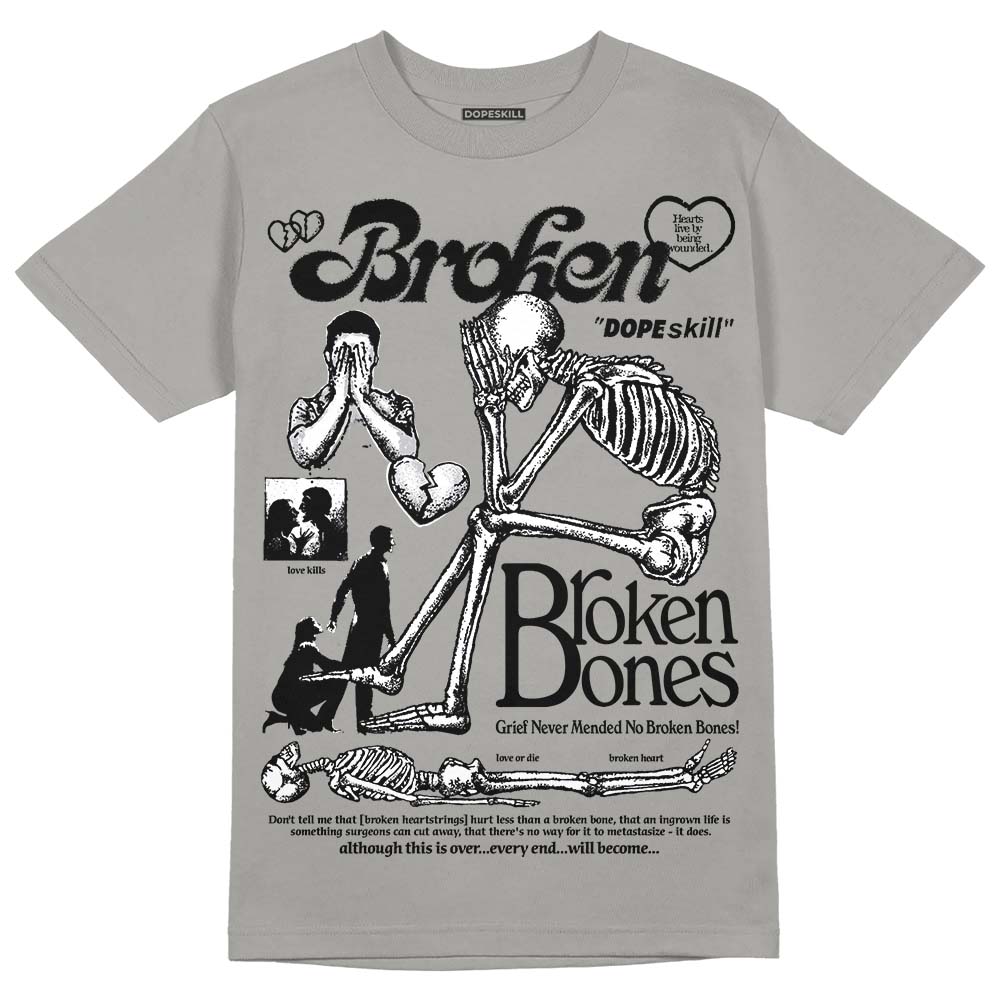 Grey Collection DopeSkill Grey T-shirt Broken Bones Graphic