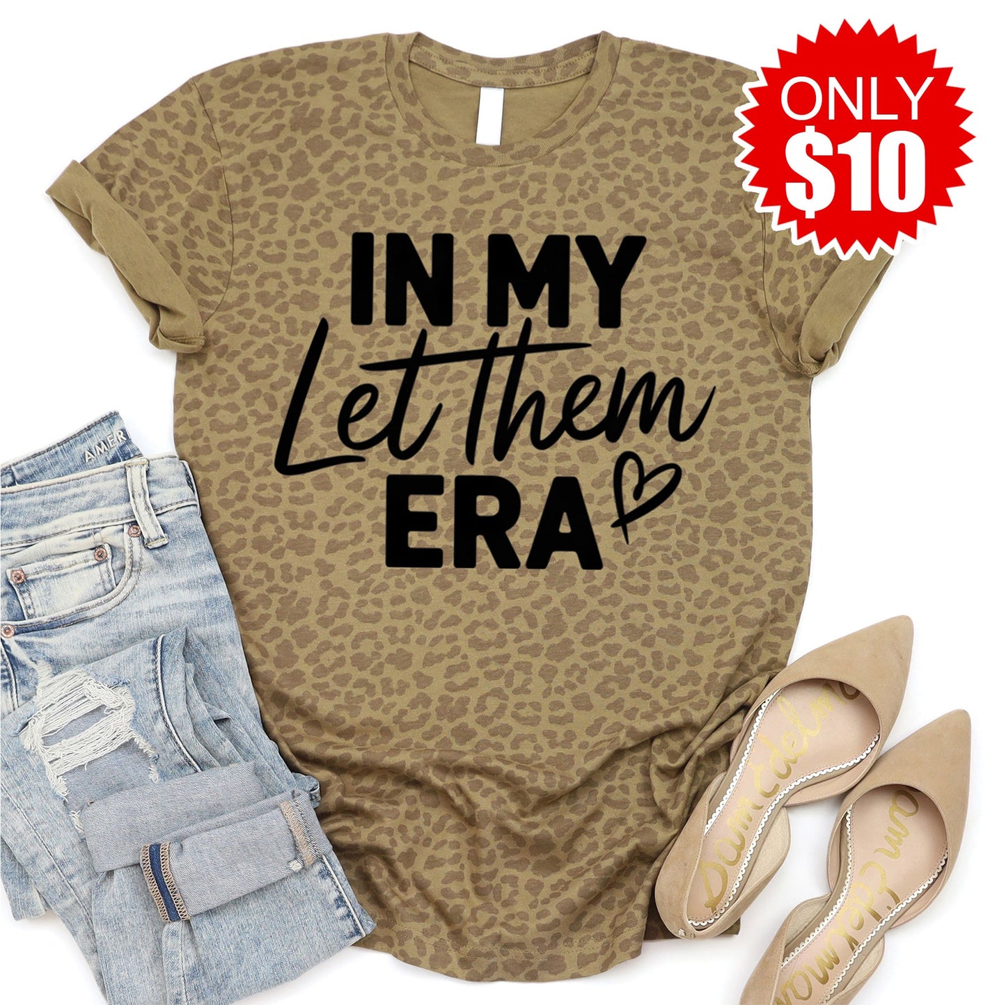 In My Let Them Era Tee - Brown Leopard