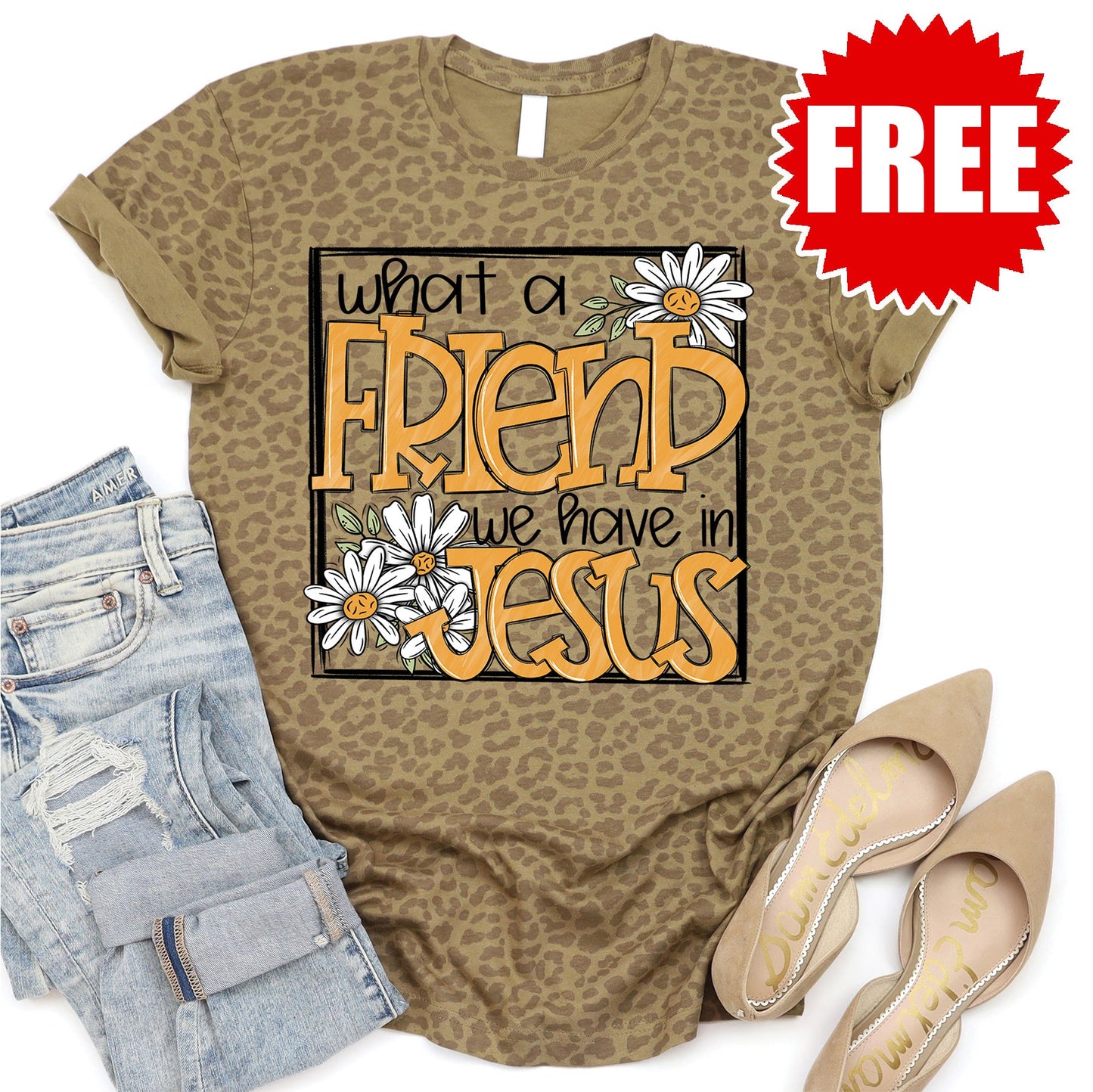 What a Friend Tee - Brown Leopard - 0
