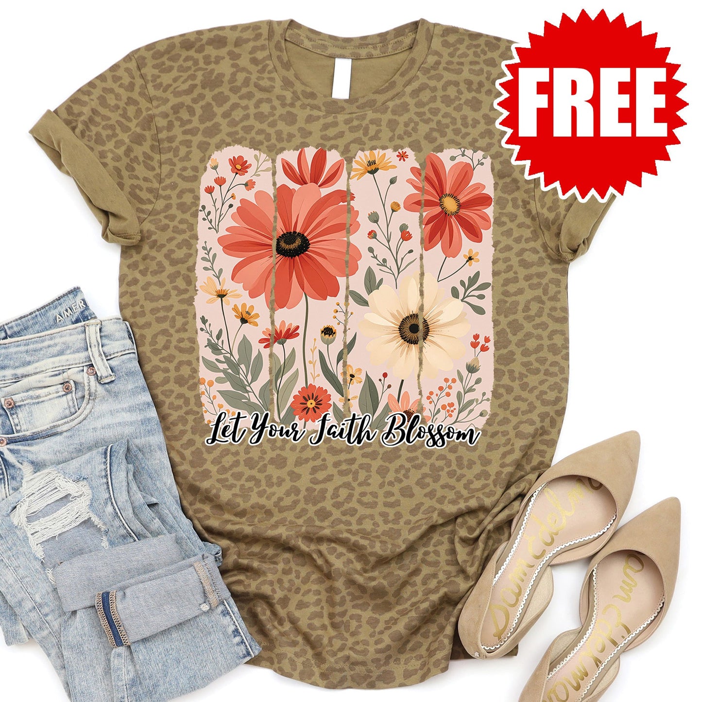 Let Your Faith Blossom Tee - 0