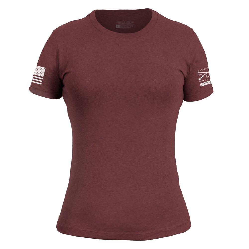 Club Member - Women's Basic Slim Fit T-Shirt - Heather Burgundy