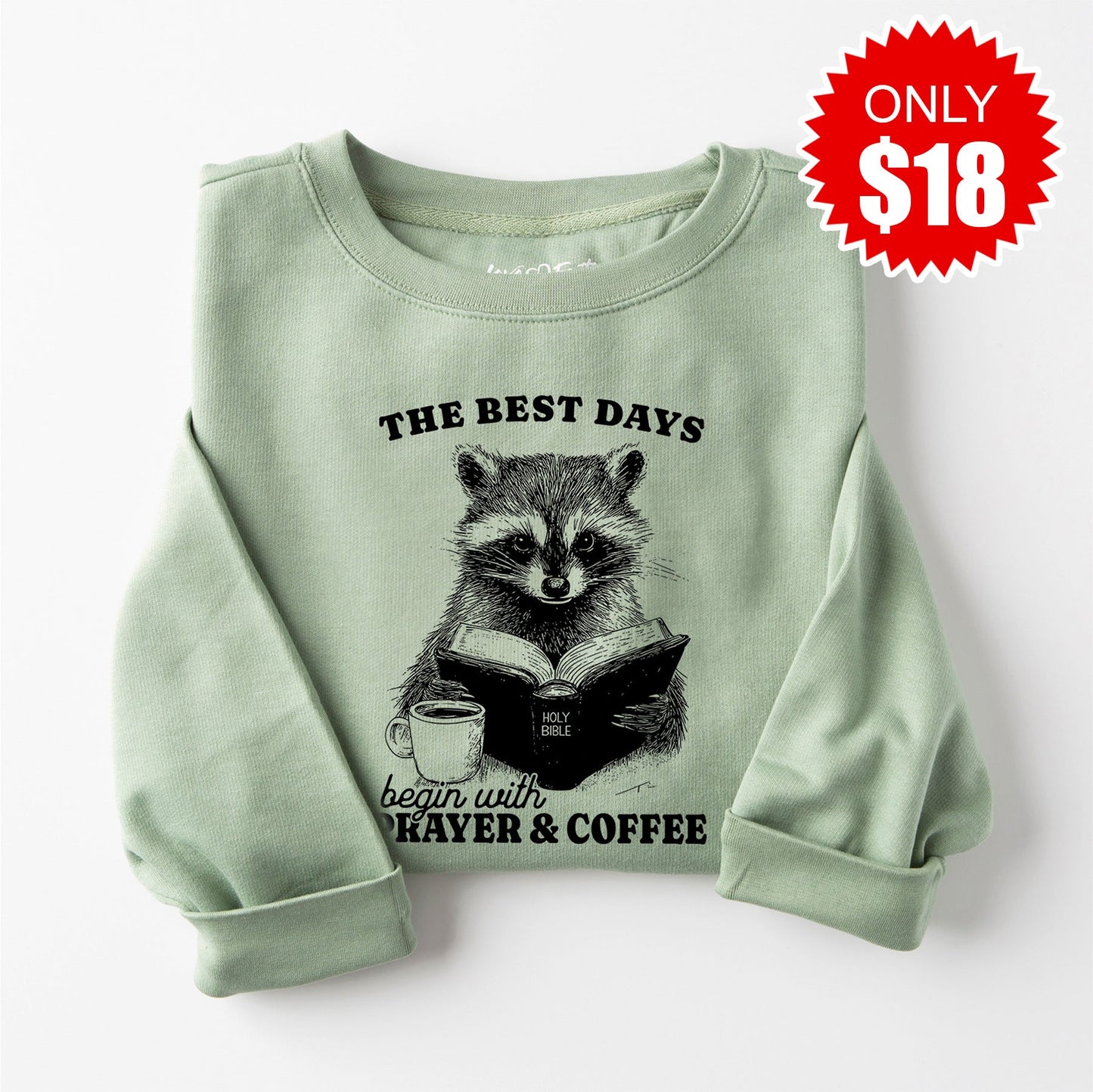 The Best Days Sweatshirt - Heather Sage - 18
