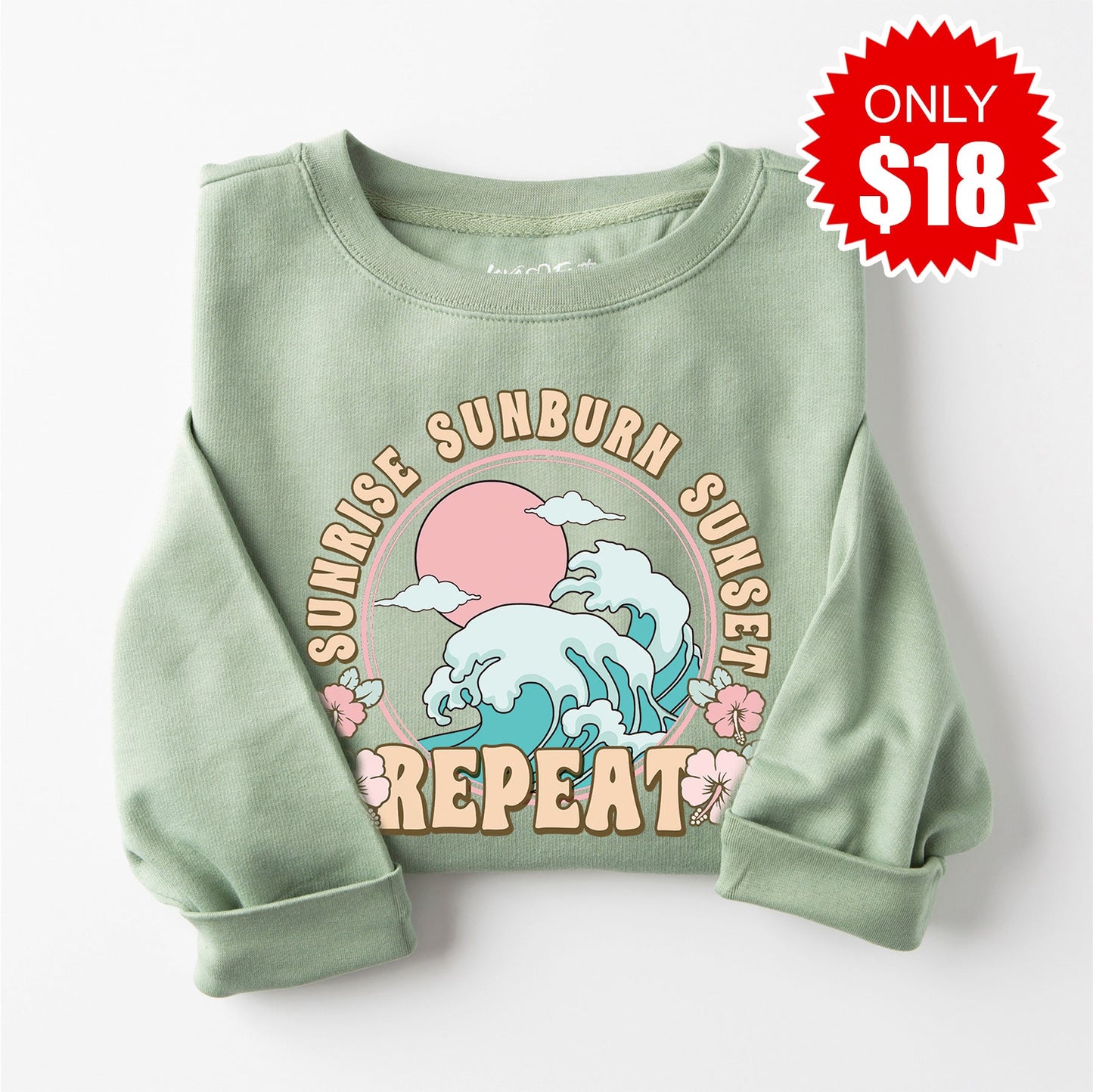 Sunrise Sweatshirt - Heather Sage - 18