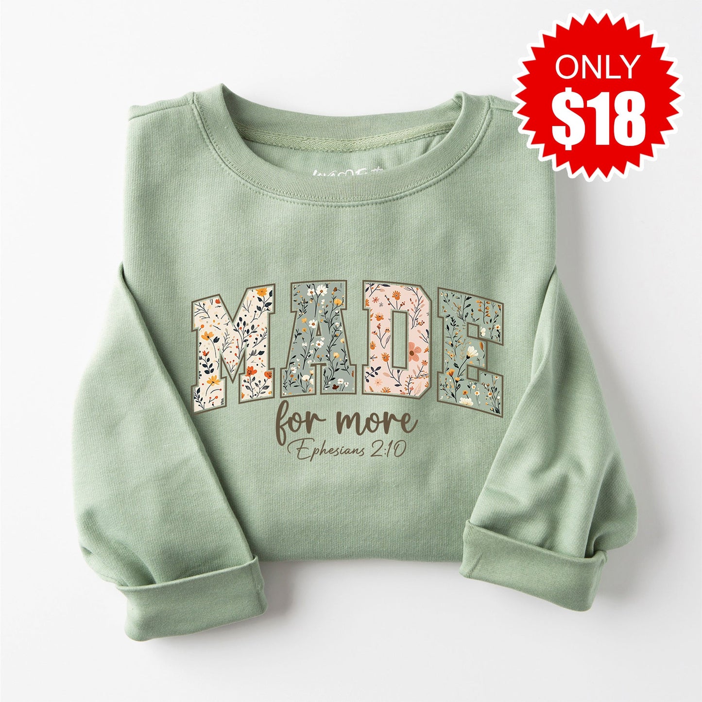 Made for More Sweatshirt - Heather Sage - 18