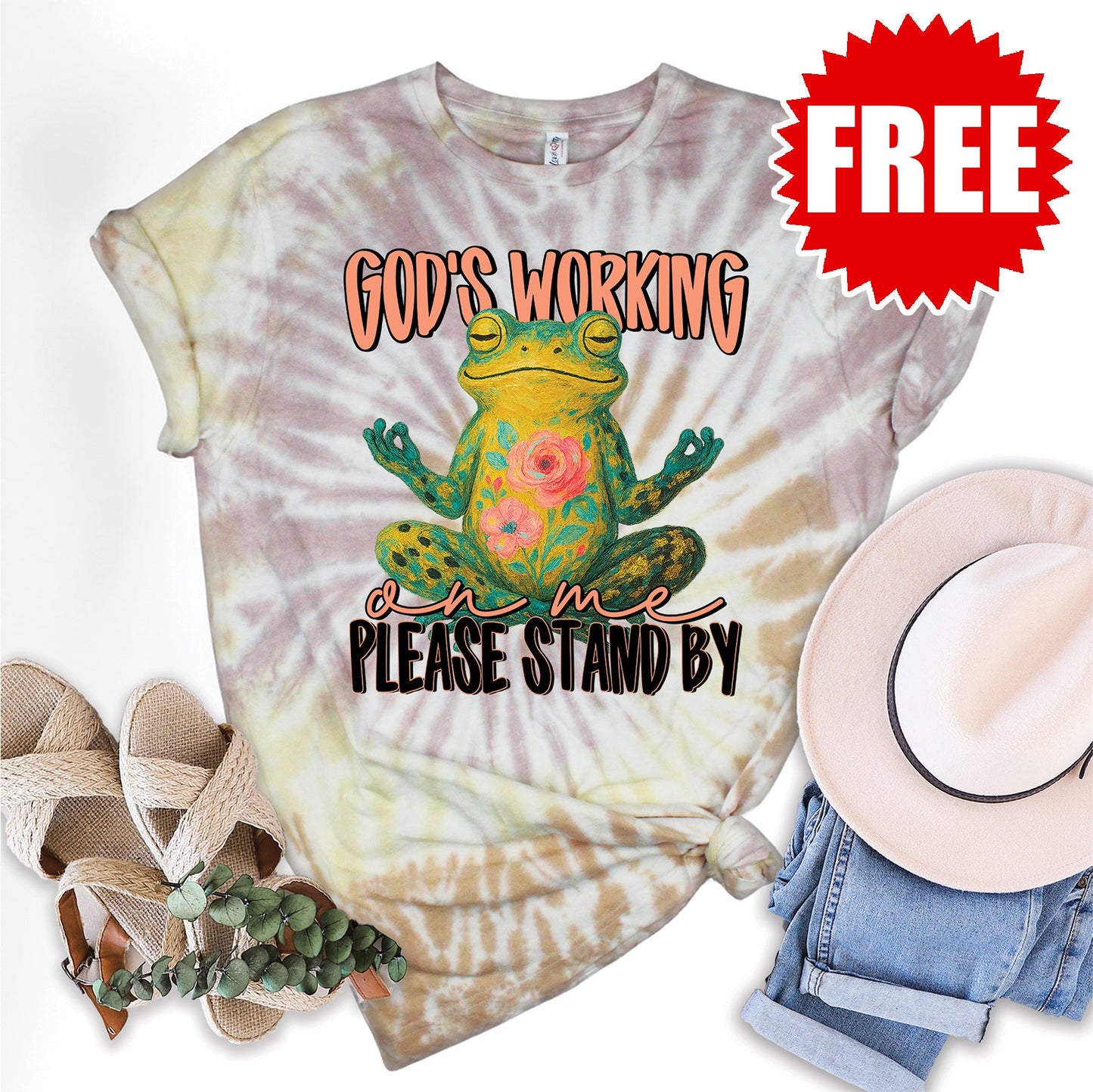 God's Working Tee - Tie Dye Canyon - 0