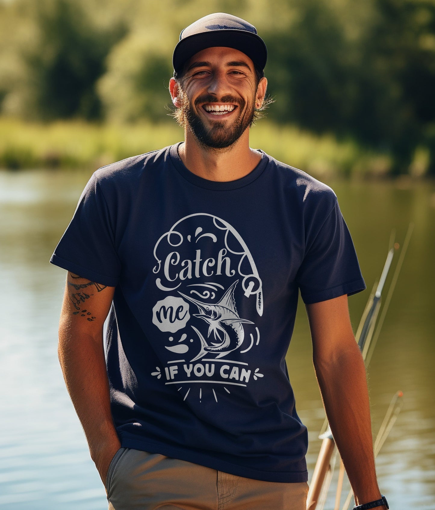 Catch Me If You Can Funny Fishing T-Shirt