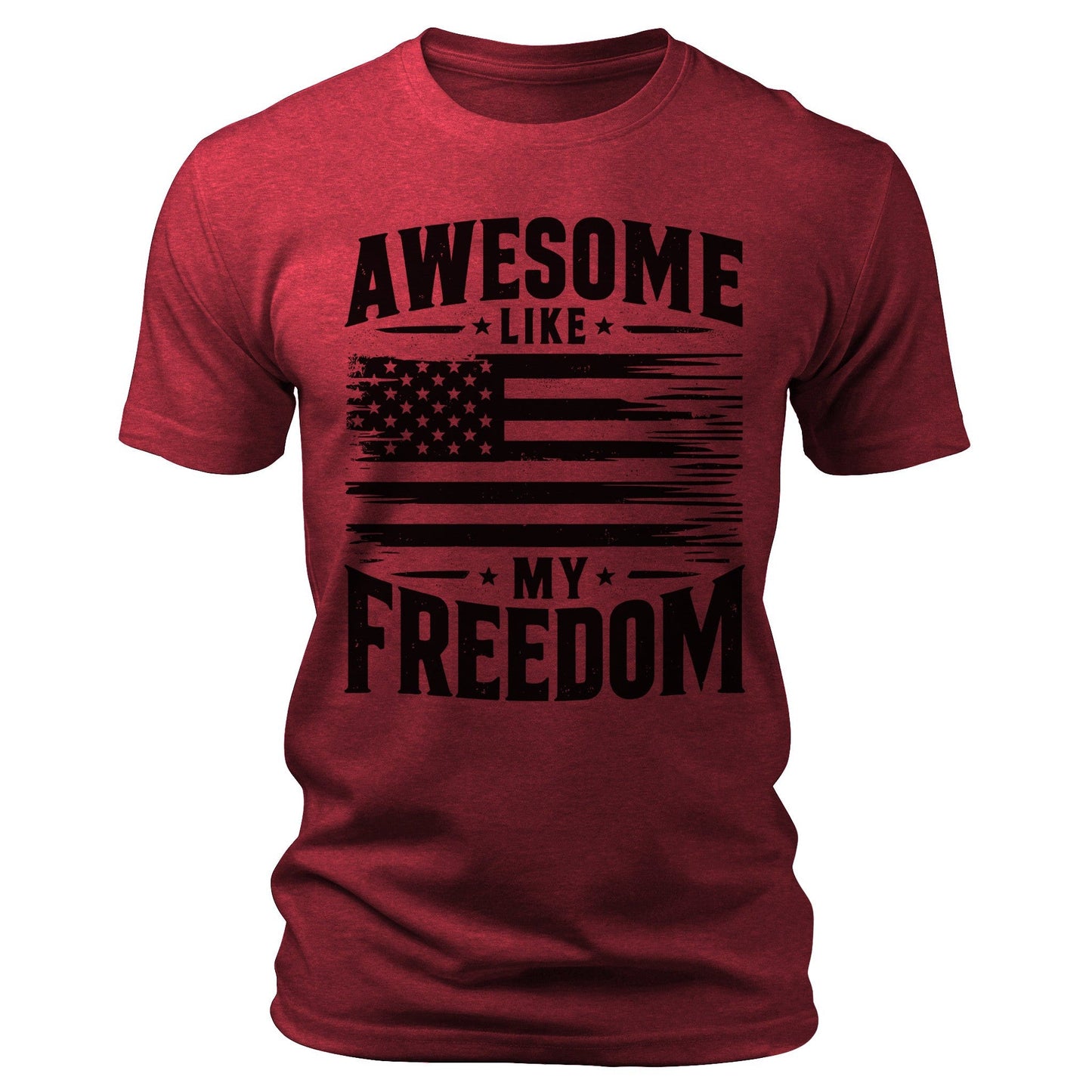 Men's Awesome Like My Freedom T-Shirts Patriotic Short Sleeve Crewneck Graphic Tees