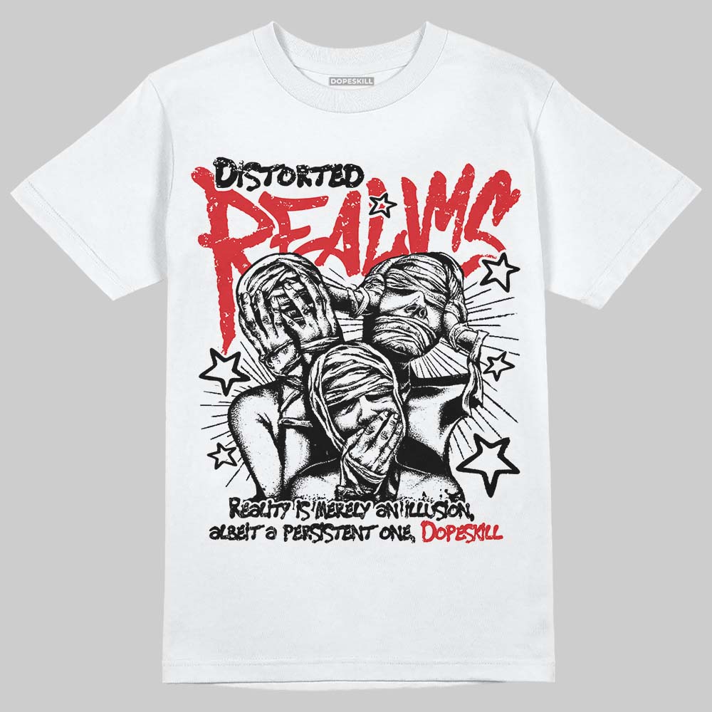 Black and White Collection DopeSkill T-Shirt Distorted Realms Graphic