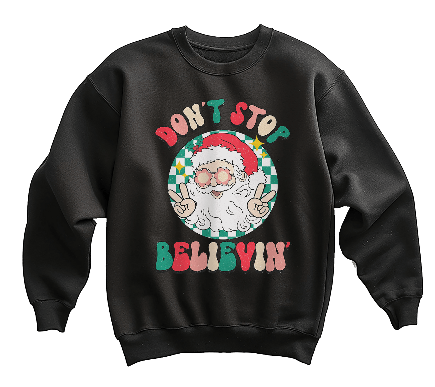 Don't Stop Believin' Santa Sweatshirt